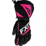 FXR Fusion Womens Snow Gloves Black/Elec Pink LG