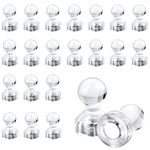 KINBOM 50 Pcs Push Pin Magnets, Clear PushPin Magnets, Map Magnets with a Transparent Box, Whiteboard Magnet, Magnetic Pins for Classroom Fridge Calendars Bulletin Board (Clear)