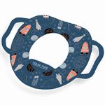 POLKA TOTS Plastic Space Design Blue Potty Seat With Handle For Extra Comfort, Suitable For Potty Training Of Babies, Kids & Toddlers