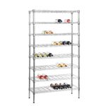 Shopfitting Warehouse Chrome Wire Wine Rack - 8 Tier, Holds 72 Bottles