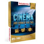 Red Letter Days Cinema and Dinner for Two Gift Experience Box - Choose from 85 cinemas and 180 restaurants across the UK