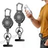 Oaridey Magnetic Anti Theft Phone Strap, Retractable Steel Cell Phone Lanyard with Heavy Duty Carabiner and 360° Metal Phone Tether Tab For Skiing, Hiking, Fishing, Concert and Traveling, 2 Packs