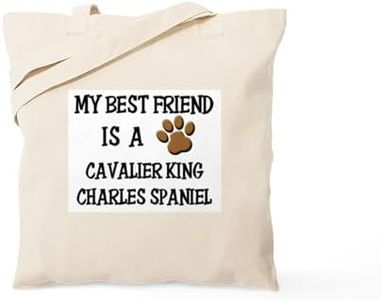 CafePress My Best Friend is A Cavalier King Charles Spaniel Natural Canvas Tote Bag, Reusable Shopping Bag