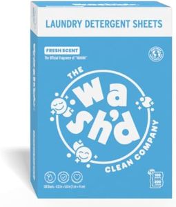 Wash'd Laundry Detergent Sheets | 3 Stain-Fighting Enzymes | Non-Toxic