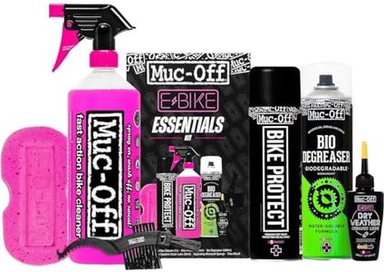 Muc Off eBike Essentials Kit - Bike Cleaning Kit, Bike Maintenance Kit for Electric Bikes - Includes Bike Wash and Bike Chain Lube