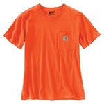 Carhartt Women's Loose Fit Heavyweight Short-Sleeve Pocket T-Shirt, Brite Orange, 3X