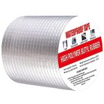 QONETIC Leakage Repair Waterproof Tape For Pipe Roof Water Solution Aluminium Foil Adhesive Sealing butyl rubber tape, Sealing Tape for Leakage (Foil tap 5M*4IN)