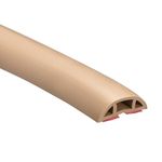 uxcell D30 3.3ft Floor Cord Cover, PVC Cord Cover Floor, Wire Cover for Extension Cords, Protect Wires & Prevent Cable Trips, Hole Width: 0.39", Brown