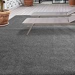 iCustomRug Affordable Indoor/Outdoor Carpet with Marine Backing, Many Carpet Flooring for Patio, Porch, Deck, Boat, Basement or Garage 6' X 10' in Grey