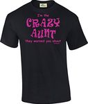 Hip Together Crazy Aunt Unisex Tee (Medium) Black