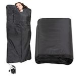 MAXSTRENGTH Infrared Sauna Blanket 180 x 160cm – 35–70°C Adjustable Heat Therapy | Portable Full Body Home Spa Blanket for Relaxation, Muscle Recovery & Sweating (Black)