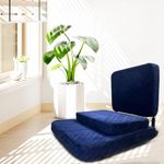 Kawachi Premium Buddha 90° Yoga Meditation Chair Foldable Floor Chair with Fixed Back Support Blue