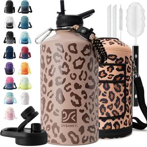 DYSANKY 1 Gallon Insulated Water Bottle w/Straw & Portable Carrier Bag