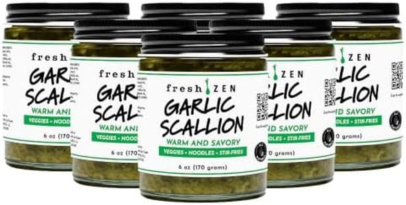 FreshZen Garlic Scallion Sauce – Savory Garlic & Bright Ginger‑Scallion Cooking Sauce, Vegan Asian Flavor Booster for Stir‑Fries, Noodles, Veggies, Marinades & More – 6.3oz Jar