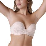 Wonderbra Women Refined Glamour Ultimate Strapless Bra, Creamy Pearl , 34E