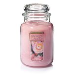 Yankee Candle Large 22 oz Jar Candle, Fresh Cut Roses, Pink