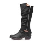 Rieker Womens Black Low Heel High Leg Boot - Size 5 UK - Black