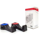 EBIZCITY 2 Pack Car Seat Hooks with Phone Holder, Universal Car Headrest Storage Organizer Hanger Hook with Lock, 360° Rotation Headrest Hooks, 2 in 1 Car Headrest Hooks for Bag Purse Cloth Grocery