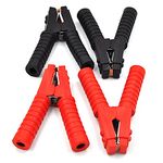 4 PCS of XINCOL TX-100 Heavy Duty Battery Clip Replacement Booster Cable Clamp Set Can be Connected with 1# AWG Wire