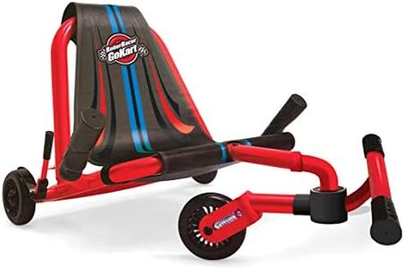 Roller Racer Go Kart, Swing Side-to-Side for Amazing Ride, Powered by Zig-Zag Motion, Rides on Any Hard Surface (Indoors and Outdoors),Red,92319