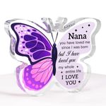 Nana Gifts, Nana Birthday Gifts - Acrylic Butterfly Plaque Gifts for Nana, Birthday Gifts for Nana, Best Nanny Gifts, Nanny Birthday Gifts, Nan Gifts, Unique Grandma Gifts, Granny Gifts, Gran Gifts