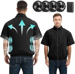 Foiueyga Cooling Vest for Men Women with 4PCS Fan 7.4V Electric Cooling Air Conditioned Shirt Vest Jacket, Small