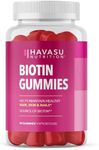 Biotin Gummies | 5000mcg | Ultimate Hair, Skin, & Nails Support for Women | Beauty Supplement for Faster Hair Growth | Strawberry Flavored Gummies with Coconut Oil | Gluten-Free, Vegetarian | 90 Ct.