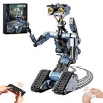 Millionspring Johnny 5 Robot Building Block Set Motor Version with Remote,Short Open Circuit Figures Model Toys, STEM Robot Technic Toy Gifts for Kids,Adults(1176PCs)