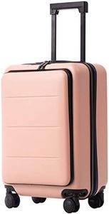 Coolife Luggage Suitcase Piece Carry On ABS+PC Spinner Trolley with pocket Compartmnet(Sakura pink, 20in(carry on))