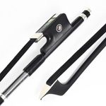 VINGOBOW Natural Black Horse Hair Carbon Fiber Cello Bow (4/4)