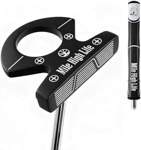 Mile High Life Men’s Right Handed Golf Putter | Innovative Design w/ 3.0 PU Grip & Enhanced Aim Line for Alignment | Optimized Value Putter Alternative to Major Brands