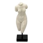 Galt International Venus Aphrodite Poly Marble Torso Greek Goddess 15-Inch Sculpture Bust Statue for Home Decor Mythology Stone-Like Marble-Feel Accent