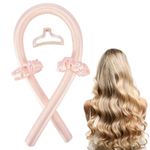 HETLESH Heatless Hair Curlers for Long Hair, Heatless Curling Rod Headband, No Heat Curlers Then You Can Sleep in Overnight, Heatless Curls Headband, Soft Foam Hair Rollers for Natural Hair (PINK, Medium)