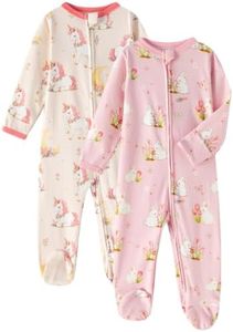 GUISBY Baby Footed Pajamas Cotton Zipper Sleeper, 12-18M