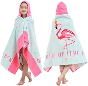Bavilk Kids Bath Towels, Kids Towel Girls Boys Hooded Beach,Bathroom,Pool Swim Towels 30 × 50 INCH Large Size Ultra Absorbent Cute Cartoon Animal Full Vitality 100% Cotton Wearable Wrap for Child
