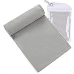 Cooling Towel (40"x 12"), Ice Towel, Microfiber Towel, Soft Breathable Chilly Towel Stay Cool for Yoga, Sport, Gym, Golf, Camping, Fitness, Running, Workout & More Activities (1 PCS) (Gray)