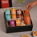 Omay Foods Delightful Treats Gift Box I Healthy Gift Hamper I Snacks Gift Box I Dry-Fruits, Tea I Oil-Free Healthy Snacks I Gift for Tea Lovers I Personal & Corporate Gifting