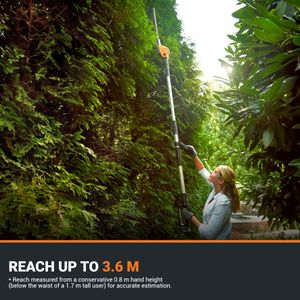 WORX 20V Cordless Pole Hedge Trimmer – Lightweight, Extendable