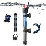 PYPABL 25W 50W 100W 200W 300W Aquarium Heater, Submersible Glass Heater for 10L-300Litres Fish and Turtle Tank (50W for 15-55L)