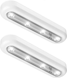 Under Cupboard Kitchen Lights, OxyLED Touch Sensor led Strip Lights Under-Cabinet Lights 2 Pack Indoors LED Lights Strip Lights for Kitchen White (Battery not Included)