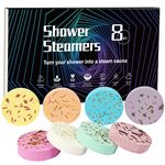 Shower Steamers Aromatherapy Shower Bath Bombs with Pure Essential Oils for Home Spa. Bath Steamer Christmas Gift Set for Lovers, Wife, Moms, Christmas Birthday Mothers' Valentines' Day-8pack