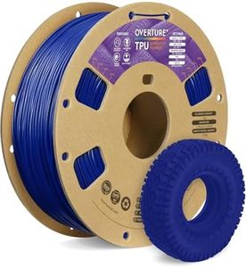 OVERTURE TPU Filament 1.75mm Flexible Roll, 95A Soft 3D Printer Filament, 1kg Spool (2.2 lbs), Fit Most FDM Printer (TPU Blue)