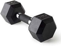 CAP Barbell 20 lb Rubber Coated Hex Dumbell with Comfort Grip Handle
