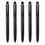 Uni-ball Signo RT1 Retractable Gel Ink Pen, Ultra Micro Point 0.28mm, Rubber Grip, Black Ink, UMN-155-28, Value Set of 5