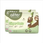 .allter Unisex Organic Bamboo Pant Style Diapers Medium Size (9-14 Kg) 52 Count (Pack Of 2) | Rash Free, Super Absorbent, 3X Softer, Wetness Indicator | Explorer |