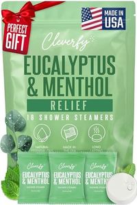 Cleverfy Shower Steamers Aromatherapy - 18 Pack of Eucalyptus & Mint Shower Bombs with Natural Essential Oils for Relaxation and Nasal Congestion. Stocking Stuffers for Women and Men.