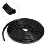 RECAB® U Shape Edge Trim Rubber Strip Seal Protector Car Door Edge Guards for Most Cars (16 ft/5 m, Black)