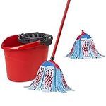 Vileda Super Twist 3-Action XL Mop and Bucket System with 1 Extra Refill | String Mops | Perfect Mop for Floors| Machine Washable Mop Head| Easy Wringing