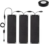 Baieasy 3PCS Heated Snow Melting Mats 10" x 30", Electric Outdoor Rubber Mats for Winter Snow & Ice Removal, Anti-Slip Heated Mats for Stairs, Steps, Walkway, Driveway, Decks Sidewalks