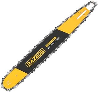 20 Inch Chainsaw Bar and Carbide Chain Combo for Husqvarna, 3/8" Pitch, 050" Gauge, 72 Drive Links Fits Husqvarna 455, 455 Rancher 460 Rancher 570, Poulan PP5020AV PR5020 and More